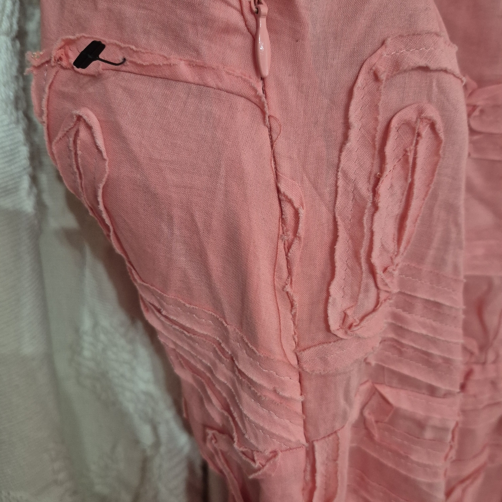 Dress Barn Pink Textured Midi Dress - Picture 7 of 8